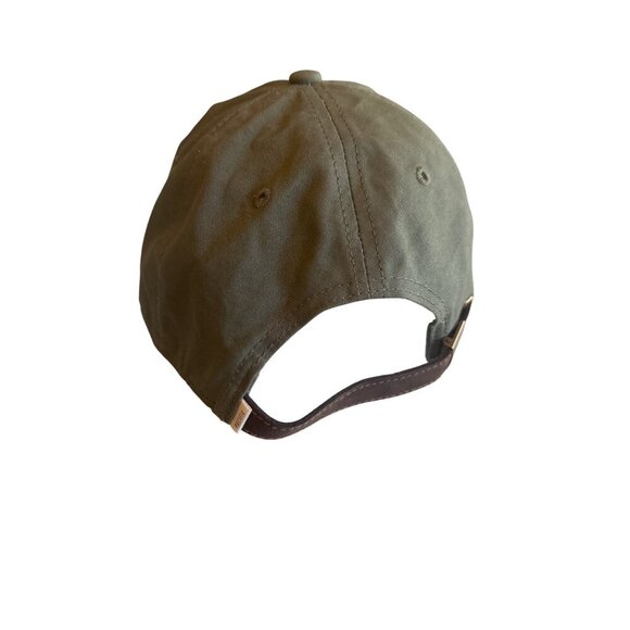 Marco Island Embroidered Olive Green Cap W/ Adjustable Brown Strap - Picture 3 of 6